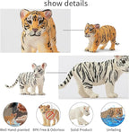 Toymany 12 Safari Animal Figurines, High Emulational Baby Plastic Zoo Animals, Lions Tigers Leopards Figure Toy Set, Easter Eggs Cake Toppers Christmas Birthday Gift for Kids Toddlers