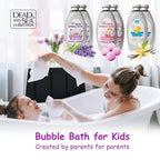 Dead Sea Collection Bubble Bath Kids with Lavender - Cleansing and Moisturizing Liquid Bath Bubbles - Lavender Oil and Pure Dead Sea Minerals - Pack of 2 Large Bottles (67.6 fl.oz)
