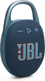 JBL Clip 5 - Ultra-Portable, Waterproof & Dustproof Bluetooth Speaker, Big Pro Sound with Punchy bass, Integrated Carabiner, Up to 12 Hours of Play, Made in Part with Recycled Materials (Blue)