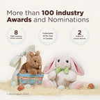 Bearington Baby Lil’ Bunny, 5.5 Inch Pink Soft Stuffed Easter Bunny Rattle, Baby Easter Gifts - Newborn Toy