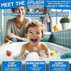 Bubble Bath Bombs for Boys with Mini Toy Ducks Inside – Bubble Bath for Kids - Kids Bath Bombs Toys Powder– Bathtime Experiment Kit Mix - Blast of Foam & Colour Surprise – Gift Set of 4