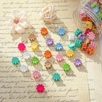 Mini Flower Hair Clips, Baby Hair Clips Mini Claw Clips Cute Jaw Clips Hair Pins Hair Barrettes Toddler Hair Accessories for Women Girls Kids Teens 100Pcs Colorful