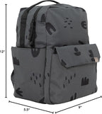 RED ROVR Mini Roo Lightweight Backpack | 6 pockets for everyday essentials (Charcoal Doodle)