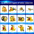 AESGOGO STEM Projects for Kids Ages 8-12, Solar Robot Science Building Kits, Birthday Gifts for 8 9 10 11 12-16 Year Old Boys Girls Teens, Robotics Powered by Sun or Battery(Not Include).