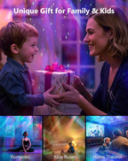 Rossetta Galaxy Projector, 58 Lighting Effects Star Projector Bluetooth Speaker White Noise Night Light, Galaxy Light Projector with Remote Control and Timer for Ceiling, Home Decor, Kids Room, Party