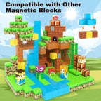 108PCS Magnetic Blocks Building Toys - 1'' Magnet Building Blocks Build Mine Magnet World Game Adventure Set Cubes Boys Girls Toys Ages 3-5 4-6 5-7 6-8 Kids Gifts for 3-12 Years Old School Supplies