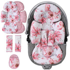 Infant Car Seat Insert, 2-in-1 Head & Body Carseat Support for Baby Newborn Toddler with Strap Covers, Reversible Ultra-Soft Cushion for Baby Carseat, Stroller, Swing & Bouncer