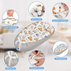 Baby Lounger - Breathable & Soft Baby Nest, Portable and Lightweight Tummy Time Lounger for Home and Travel, Ideal Newborn Babies Essentials Baby Shower Gifts