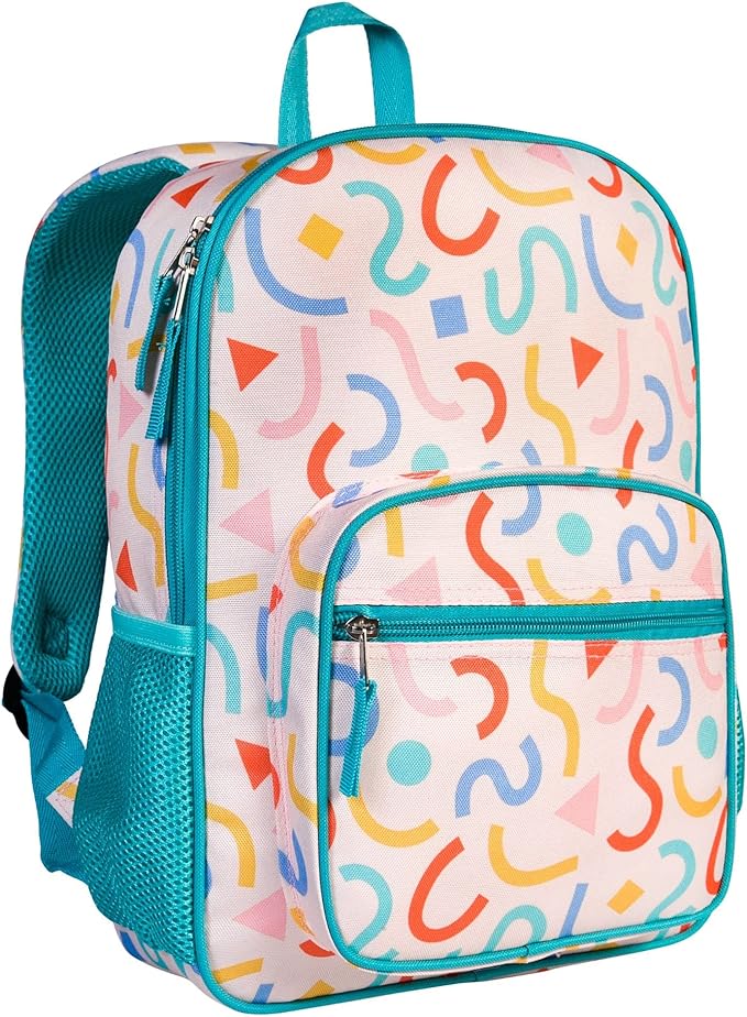 Wildkin ECO rPET Kids Backpack – Recycled, Padded, Adjustable for School & Travel – Confetti Peach