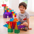 110PCS Premium MagneticTiles, MagnetTiles, STEM AUTHENTICATED, Magnetic Blocks, Magnetic Building Blocks, Magnets for Kids, MagneticTile Toy Boys Girls Age 3 4 5 6 7 8