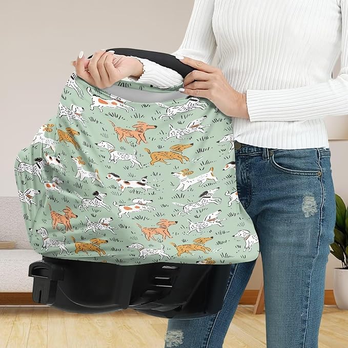 Binienty Cartoon Puppy Design Baby Stuff Car Seat Covers Womens Multi-use Cover Carseat Canopy, Elastic Lounger Canopy - Newborn Essentials, Nursing Top