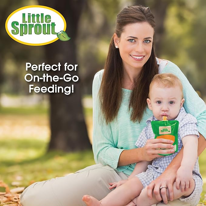 Baby Food Maker for Infants & Toddlers (11 Piece Set)- 4 6oz Food Squeeze Purees at Once w/Fill Station, Pouches, Funnel, Tubes & Plunger- Dishwasher Safe & BPA Free for Semi-Solid Food, Gift