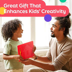 Magnetic Drawing Board for Kids & Toddlers with Beads and Magnet Stylus Pen - Magnetic Tablet Toy for Airplane & Car Ride Activities for Kids