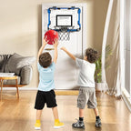 Indoor Basketball Hoop for Kids, Over The Door Mini Basketball Hoops, Mini Hoop with 4 Balls, Kids Basketball Hoop Sport Toys Gifts for 5 6 7 8 9 10 11 12+ Year Old Boys
