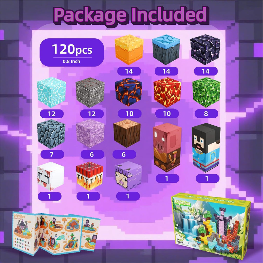 Magnetic Building Blocks Construction Set, Educational STEM Toy (Portal-Theme)