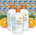 Defense Soap Baby Shampoo and Body Wash with Tea Tree Oil, Coconut Oil, Eucalyptus, Olive Oil & Aloe, 12 Fl Oz