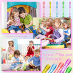 100 Pieces Mini Translucent Soprano Recorder Plastic 6 Hole Soprano Descant for Kids Bulk Baroque Style Musical Recorders Bulk for Beginners Kids Flute