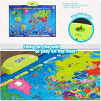 BEST LEARNING i-Poster My World Interactive Map - Educational Talking Toy for Kids of Ages 5 to 12 Years Old