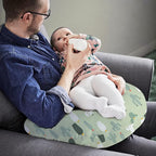 Little Grape Land Nursing Pillow for Infants, Breastfeeding Pillows, Baby Support Pillow for Nursing, Bottle Feeding, Tummy Time with Machine Washable Cover & Breathable Filling (Blossom Cactus)