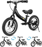 Balance Bike 2 in 1,The Dual Use of a Kids Balance Bike and Toddler Bike, for 2 3 4 5 6 7 Years Old -12 14 16 Inches with Training Theory, Brake, Pedal