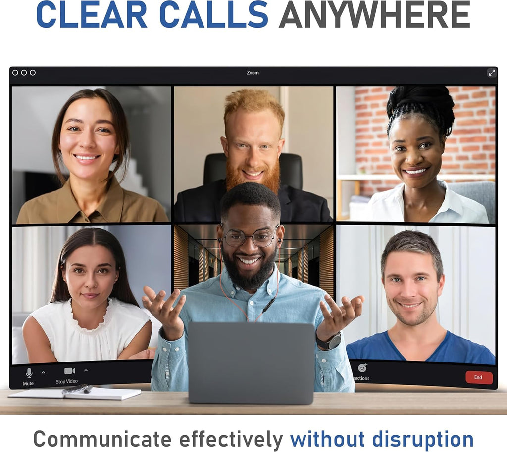 LUDOS Clamor Wired Earbuds in-Ear Headphones, 5 Years Warranty, Earphones with Microphone, Noise Isolating Ear Buds, Memory Foam for iPhone, Samsung, School Students, Kids, Women, Small Ears - Coral