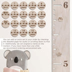Personalized Wooden Ruler Growth Chart for Kids with Height Markers, Custom Name Growth Chart Hanging Decor for Baby Boy & Girl, Family Measuring Board Wood, Wall Meter for Children (56 in x 3,5 in)
