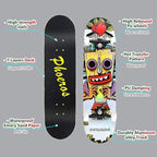 Easy_Way Complete Skateboards- Standard Skateboards for Beginners Kids Boys Girls Teenager- 31''x 8''Canadian Maple Cruiser Pro Skate Board, Skateboards