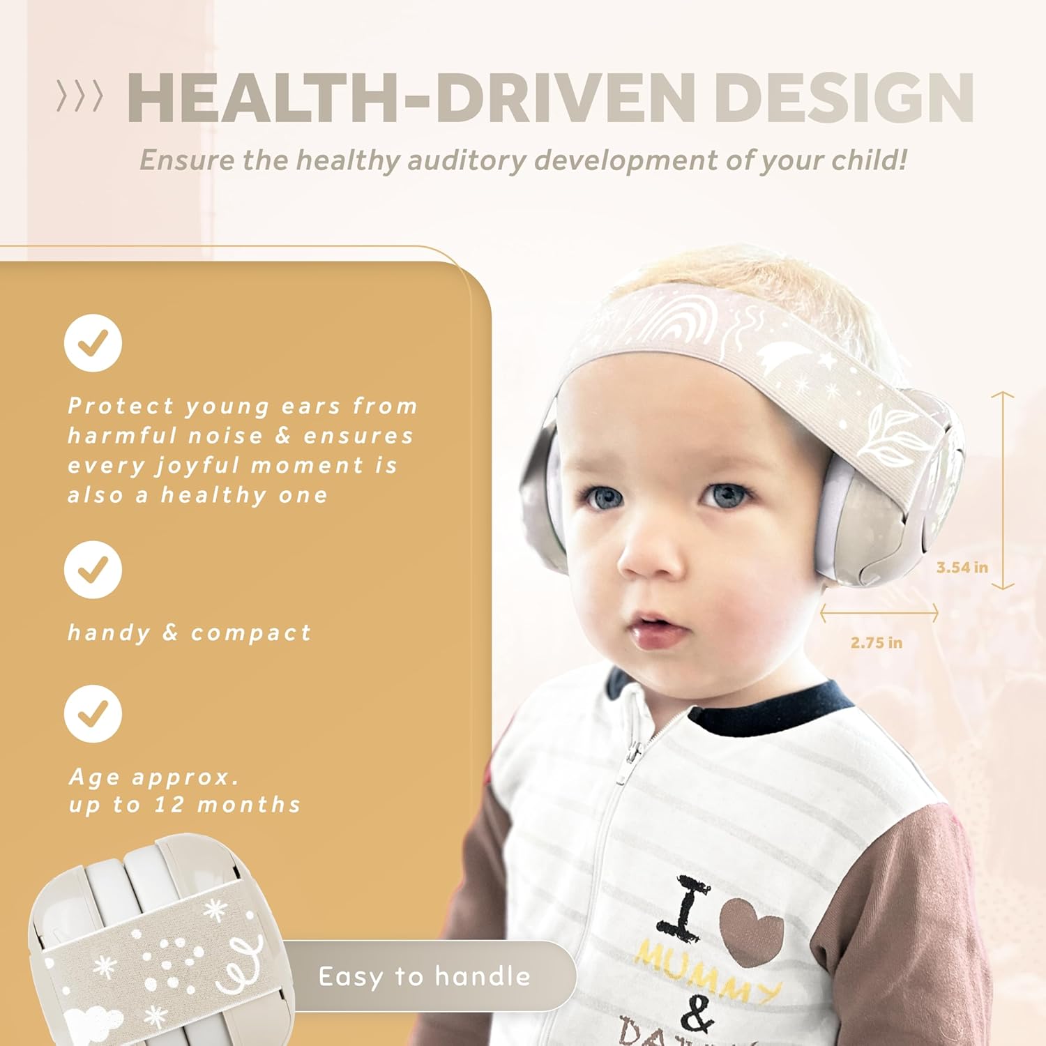 Schallwerk ® Mini+ Baby Ear Muffs – Infant Noise Cancelling Headphones, Toddler Ear Protection, Baby Headphones for Noise