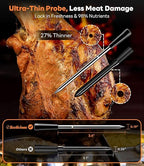 Wireless Meat Thermometer – Stable Bluetooth Smart Probe with ±1.8℉ Accuracy, 0.5s Fast Response & Long-Lasting Battery, IP67 Waterproof, App Controlled for Grill, Oven, Air Fryer
