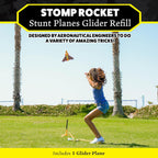 Stomp Rocket Stunt Airplane Refill - Glider Plane Launcher for Kids - Soars Over 100 Feet - Fun Outdoor Toy & Gift for Boys or Girls