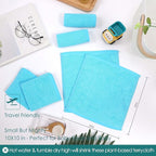 JEFFSUN Baby Washcloths 6 Pack, 10x10 inch Heavenly Soft Blue Wash Cloths for Face and Body, Gentle & Safe Face Towels on Sensitive Skin, Baby Essentials Shower Gifts for Newborn Kid Toddler Children