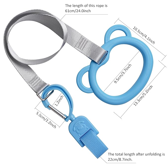 Stroller Leash Handle for Toddler - Compatible with Strollers, Wagons, Pushchairs and so on – Safety Leash Keeps Children Close on-The-go (Blue)