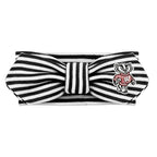 Creative Knitwear Wisconsin Badgers Infant Girls Black/White Striped Hair Knot Headband Embroidered Logo - Size Newborn - 4T