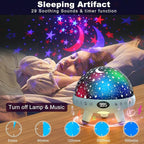 YACHANCE Night Light for Kids Room with Sound Machine Baby Night Light Star Projector White Noise Machine for Sleeping Soother Nursery Lamp 9 Natural Sounds 20 Lullabies with Remote Timer
