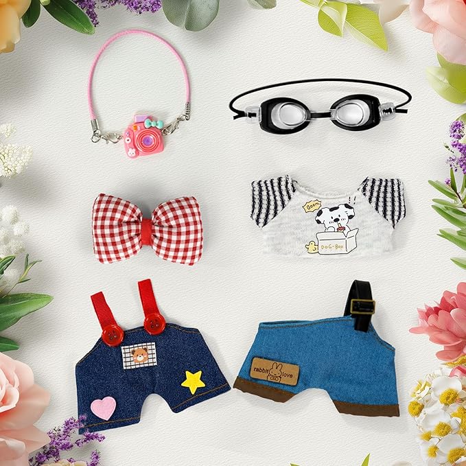 2 Sets Clothes for 17cm Doll, Cute Doll Clothes and Accessories, Outfit Sets 2025 Fashion Style