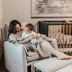 Oilo Crib Sheet, Breathable 100% Turkish Cotton Fitted Jersey, 300 Thread Count, Machine Washable, Fits Standard Crib (28" x 52" x 6"), Toddler Bedding, Gray Zebra