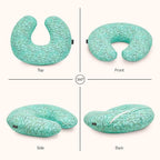 Dream On Me Beeboo Nursing Pillow and Positioner, Breastfeeding and Bottlefeeding Pillow, Removable and Washable Pillow Cover, Soft and Breathable Fabric, Green