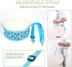 Kids Drum Set with Adjustable Strap: Toddler Musical Instrument for Ages 3-5, Wearable Drum Kit with Drumsticks, Educational Percussion Toy for Rhythm Music Development (Blue)