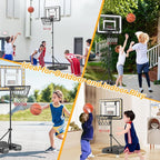 Kids Indoor Basketball Hoop with Scoreboard & Timer,Toddler Adjustable Height Basketball Goal Toy for Outdoor Backyard,Sports Game Play