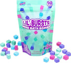 Tub Works Lil' Bursts Mini Bath Bombs for Kids, 90 Count, Gumdrop | Nontoxic | Tiny With A Burst of Color, Foam & Bubbles | Customize Bath With Fun Colors | Create Bath Art