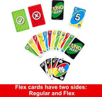 Mattel Games UNO Flex Card Game for Family Night Where Cards Change Color When Flexed in Collectible Tin Box