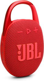 JBL Clip 5 - Ultra-Portable, Waterproof & Dustproof Bluetooth Speaker, Big Pro Sound with Punchy bass, Integrated Carabiner, Up to 12 Hours of Play, Made in Part with Recycled Materials (Red)