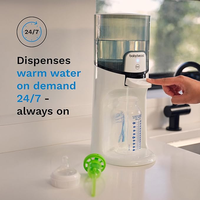 Baby Brezza Instant Baby Bottle Warmer - Fast Water Warmer Instantly Dispenses 24/7 in 3 Temperatures, White
