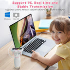 Kids Microscope, Ahalfcit 2 Inch Screen 1000X Zoom Portable Camera Microscope - Science Educational Toys Gift for 3-12 Years Old Boys Girls -White