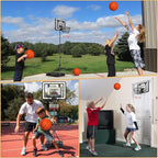 Kids Indoor Basketball Hoop with Scoreboard & Timer,Toddler Adjustable Height Basketball Goal Toy for Outdoor Backyard,Sports Game Play