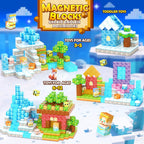 Magnetic Blocks 150PCS Magnet Building Blocks Girls Boys Toys Ages 3-5 6-8 10-12 STEM Building Kids Toys, Build Mine Magnet World Educational Gift for Boys and Girls Ages 3+