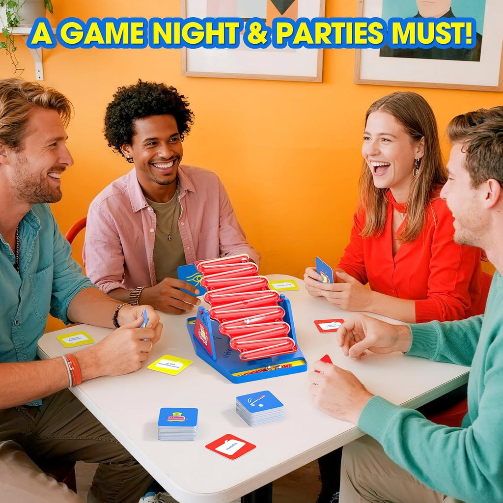 Tilt and Shout Game, Family Board Game for Adults & Teens & Kids Age 10+, Speedy Fast-Paced Party Games for Game Night, Birthday Gifts, Category Cards & Seesaw Timer, 2-8 Players