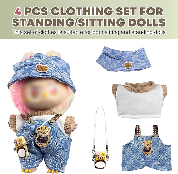 Doll Clothes for Labubu Clothes/for Labubu Outfits,Clothes for Lububu Doll,for Lububu Clothing,for LABUBU Accessories, Boys and Girls Stylish Adorable Labubu Halloween Dolls Clothes