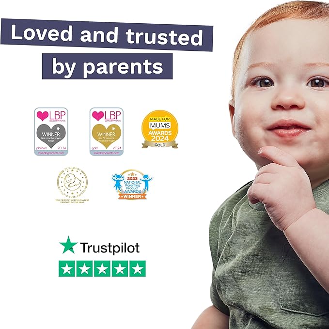 Pura Size 1 Eco-Friendly Diapers (4-11lbs) Hypoallergenic, Soft Organic Cotton Comfort, Sustainable, Wetness Indicator, Allergy UK, Newborn, Bulk Buy, 6 Packs of 32 (192 Baby Diapers)