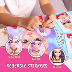 Sticker Stylish Dress up Jewelry. Sticker Activity Book for Kids. Learn Girls Fashion Design with Stickers and Guides for Kids 5 and up with 250+ Reusable Stickers. Gift for Girls